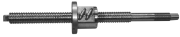 NSK 25mm precision ground ball screw and zero backlash nut (W2502WF-73-C7S5)