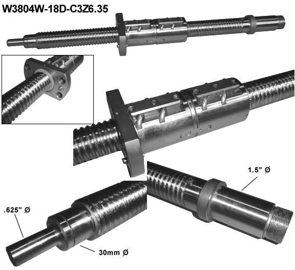 NSK 38mm ground screw, 6.35mm (1/4") lead