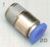 5/32T x 10-32 Male Connector Internal Hex