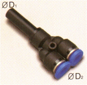 1/2T x 3/8T Plug-in Y Different Diameter