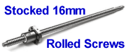 16mm  rolled ball screws